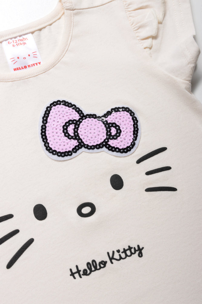Hello Kitty T-Shirt & Leggings Set Pink & Cream (1)