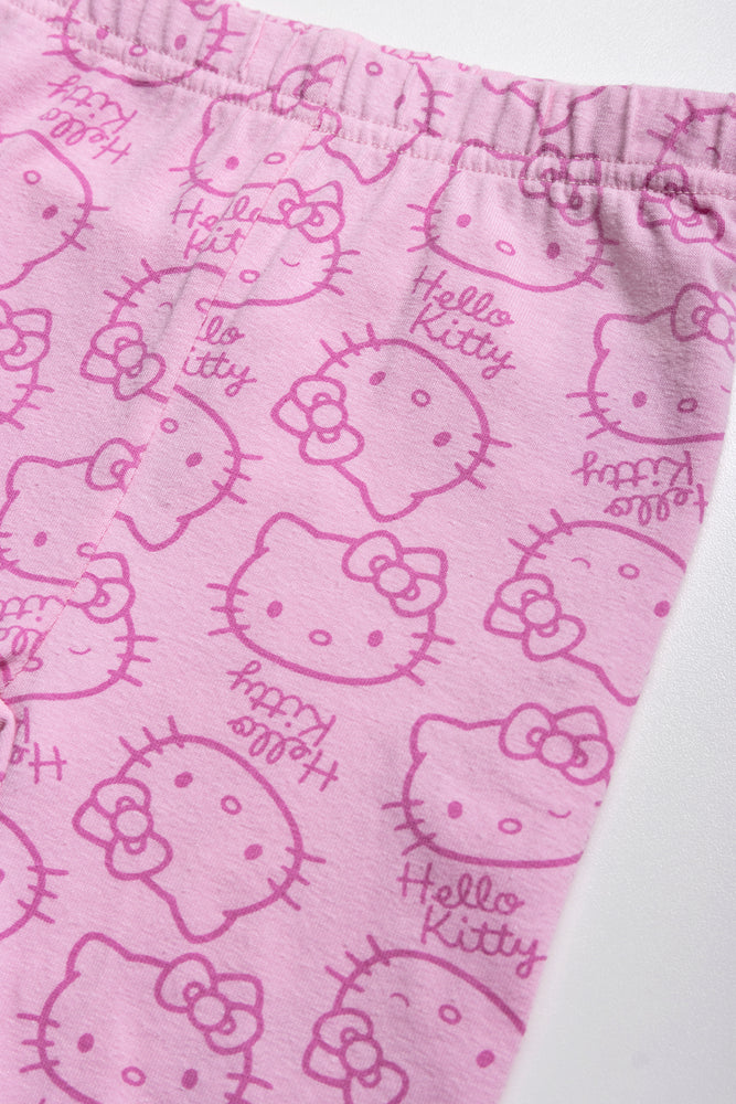 Hello Kitty T-Shirt & Leggings Set Pink & Cream (2)