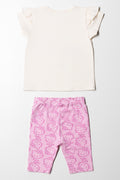 Hello Kitty T-Shirt & Leggings Set Pink & Cream (3)