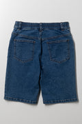 Ripped Denim Shorts Blue (2)