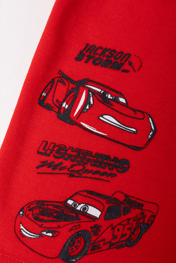 Cars Short Sleeve Golfer Red (2)