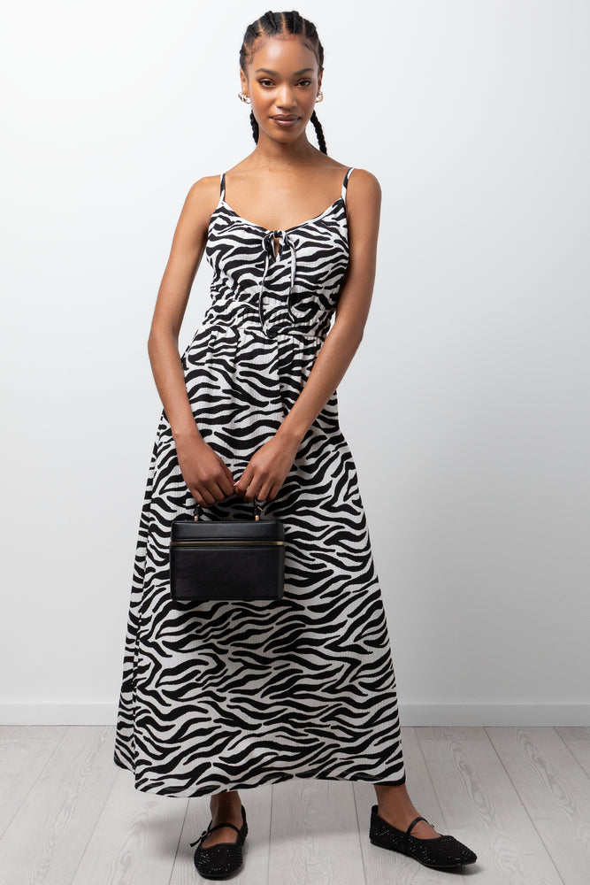 Zebra Dress Black And White