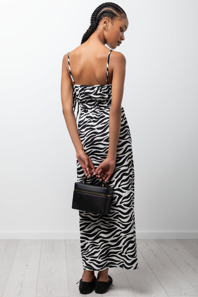 Zebra Dress Black And White (2)