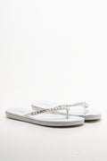 Diamante Flip Flop White