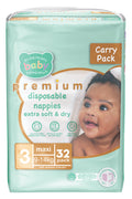 ABC Premium Maxi Nappies Size 3 32'S