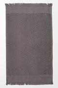 Fringed Guest Towel Dark Grey