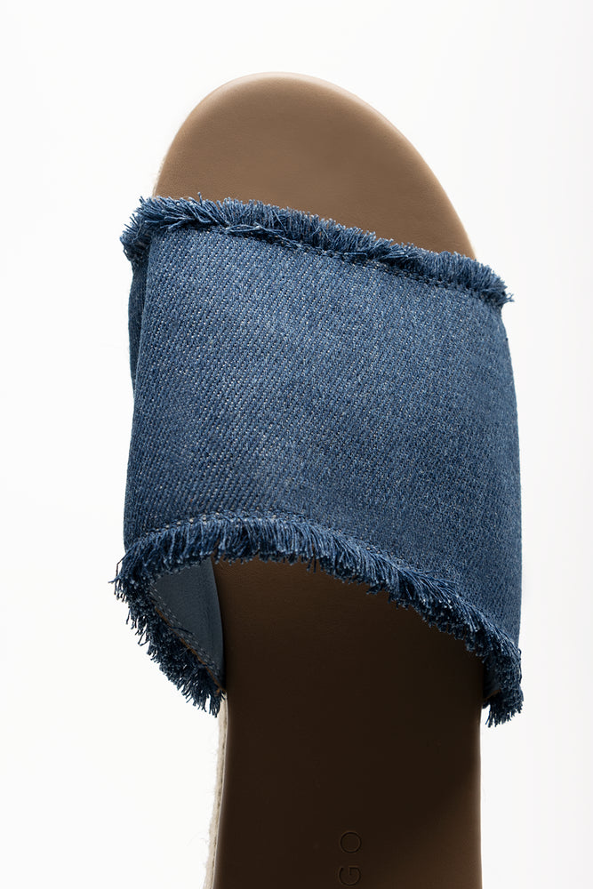 Wedge Mule Sandals Blue (4)