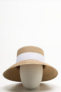 Narrow Brim Hat White And Natural