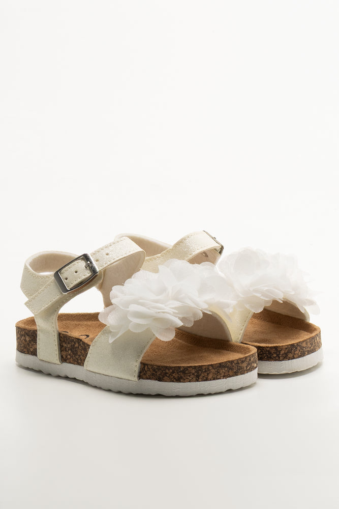 Flower Sandals White