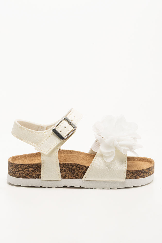 Flower Sandals White