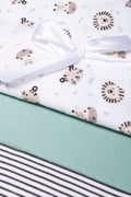 3 Pack Tiger Receiver Blankets Pink, White & Green (1)