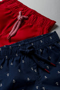 2 Pack Shorts Navy & Red (1)