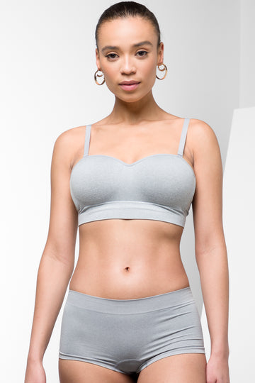 3 Pack Seam-Free Boyley Panties Black, Grey & White