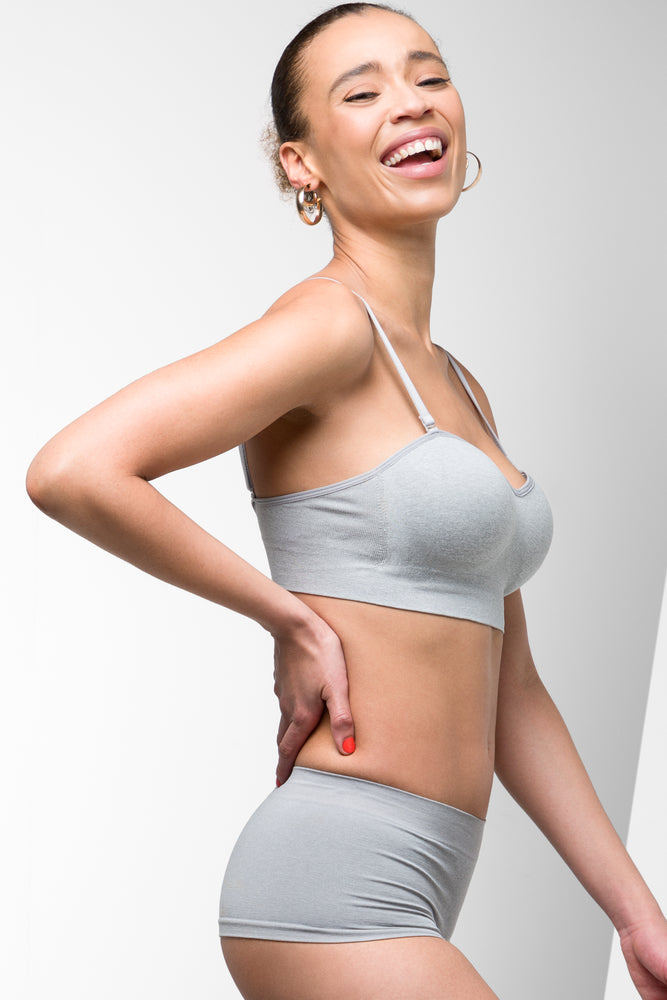 3 Pack Seam-Free Boyley Panties Black, Grey & White (1)