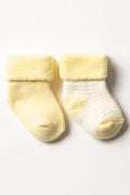 2 Pack Socks Yellow & White