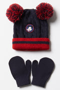 Mickey Mouse Beanie & Mittens Set Navy (1)