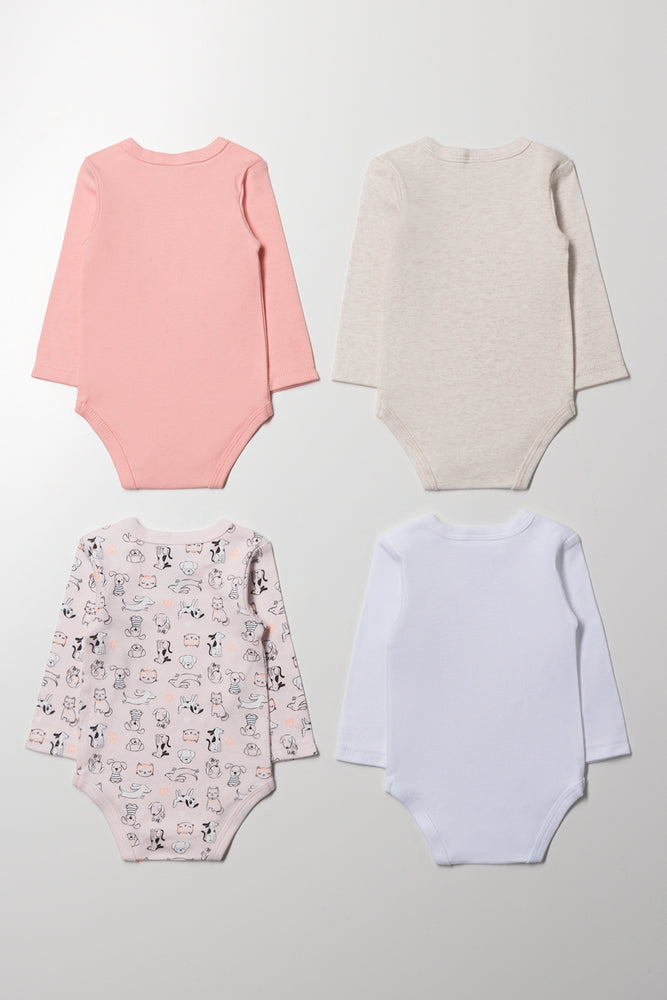 3 Pack Long Sleeve Bodyvest Pink (2)