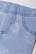 Flower Denim Jeggings Blue (1)