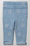 Flower Denim Jeggings Blue (2)