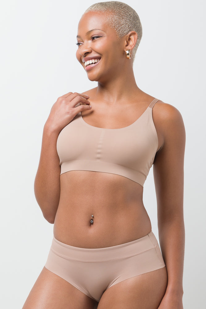 2 Pack Lazer Boyleg Panties Natural