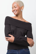 Off The Shoulder Jersey Black