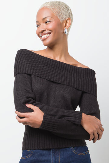 Off The Shoulder Jersey Black