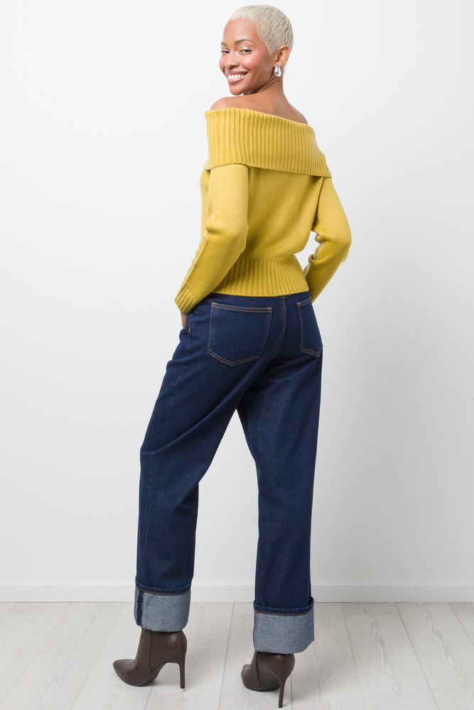 Off The Shoulder Jersey Yellow (2)