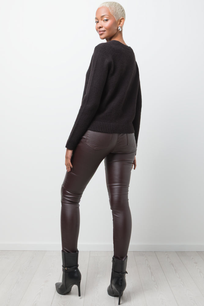 Rib Crew Neck Jersey Black (2)