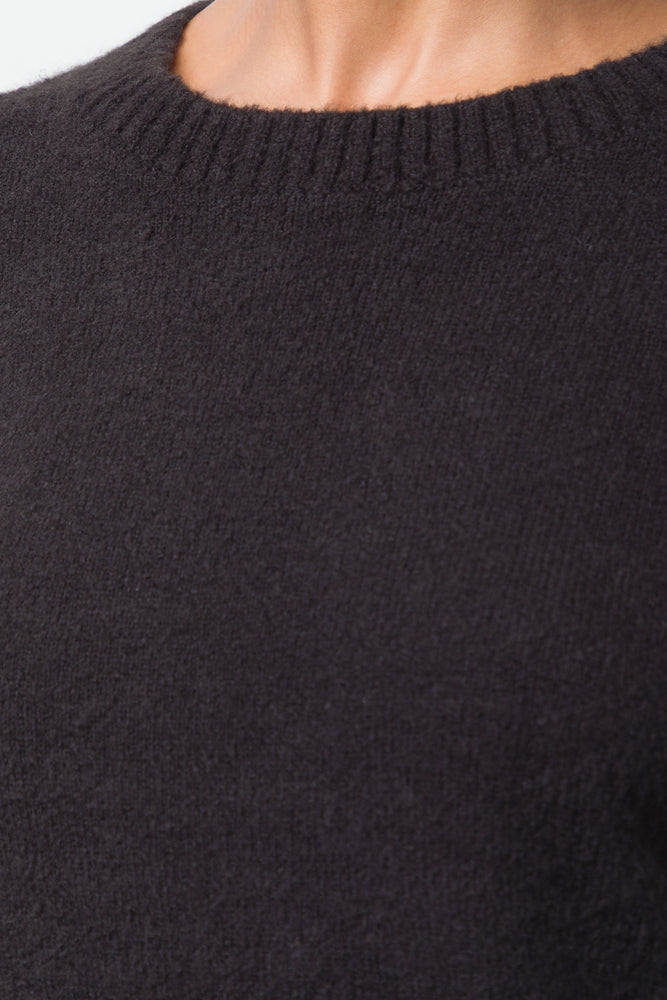 Rib Crew Neck Jersey Black (3)