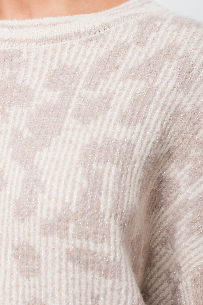 Animal Print Crew Neck Jersey Natural (3)