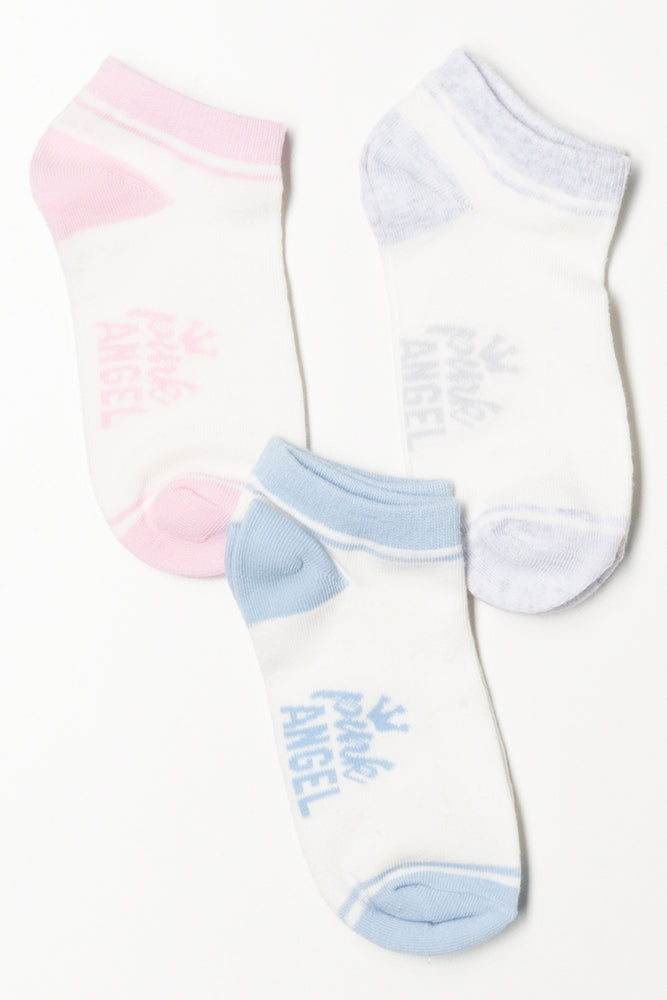 3 Pack Stripe Low Cut Socks Multi