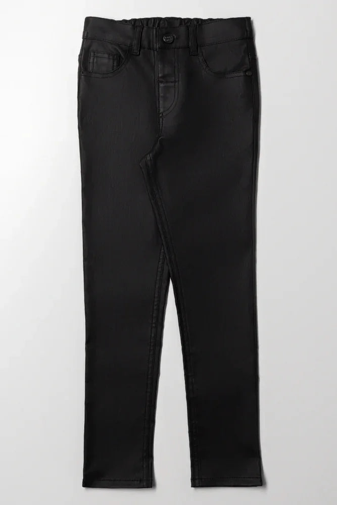 Coated Skinny Jean Black
