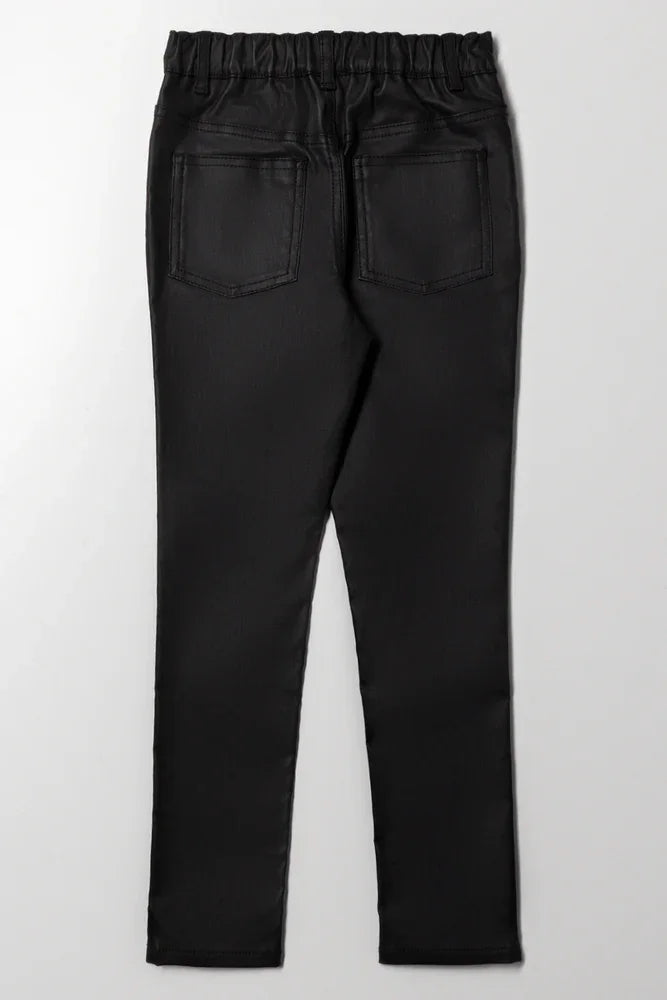 Coated Skinny Jean Black (2)