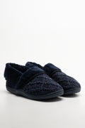 Knit Slippers Navy