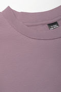 Long Sleeve Crew Neck T-Shirt Purple (1)