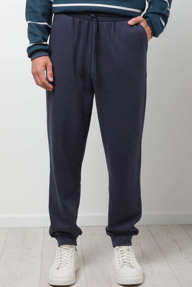 Rib Cuff Trackpants Navy (1)