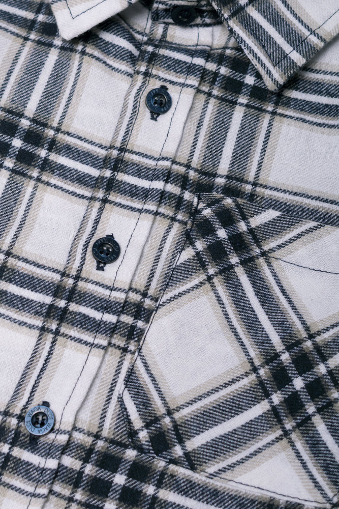 Check Long Sleeve Shirt White And Green