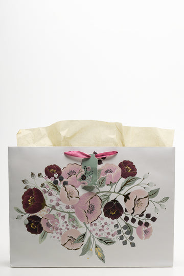 Love Berry Floral Giftbag With Tissue Paper Multi