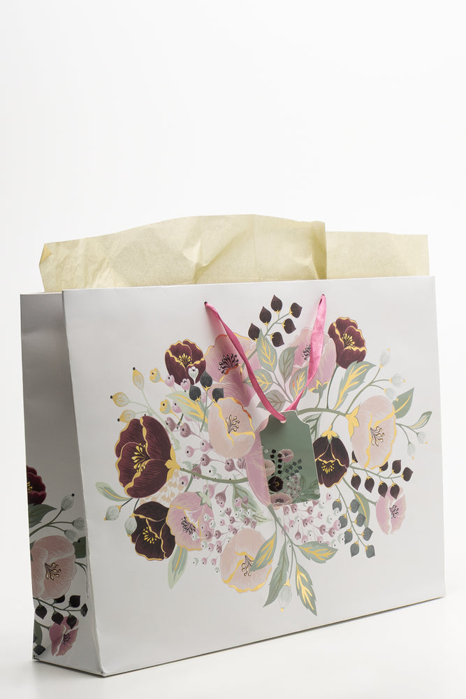 Love Berry Floral Giftbag With Tissue Paper Multi (1)