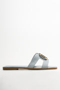 Cut Out Mule Sandals Blue (1)