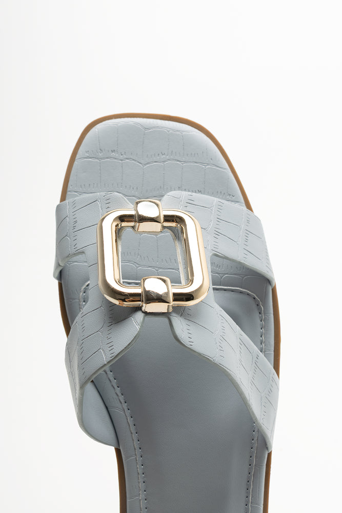 Cut Out Mule Sandals Blue (4)
