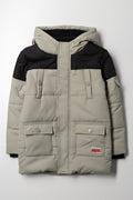 Hooded Puffer Parka Jacket Green