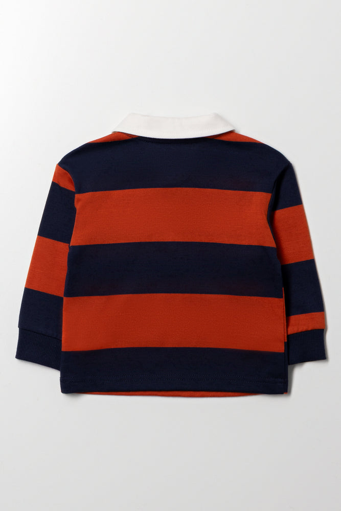 Long Sleeve Golfer Red And Navy (2)