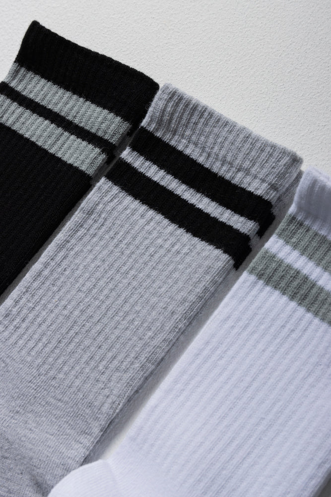 3 Pack Socks Black And Grey