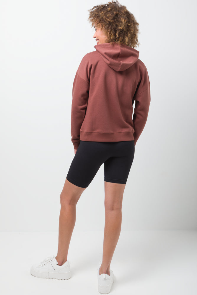 Hooded Fleece Zip Through Tracktop Brown (2)