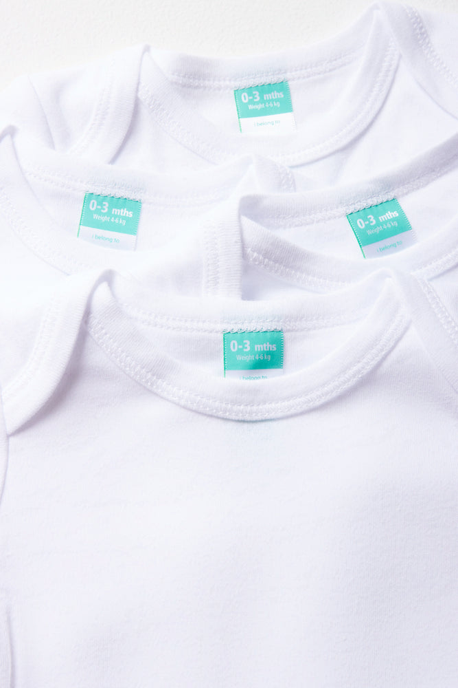 4 Pack Long Sleeve Bodyvests White (1)