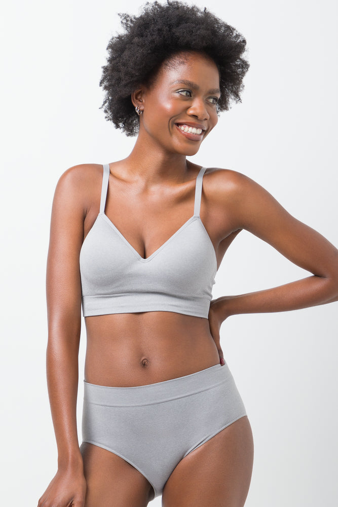 3 Pack Seam-Free Briefs Black, Grey And White