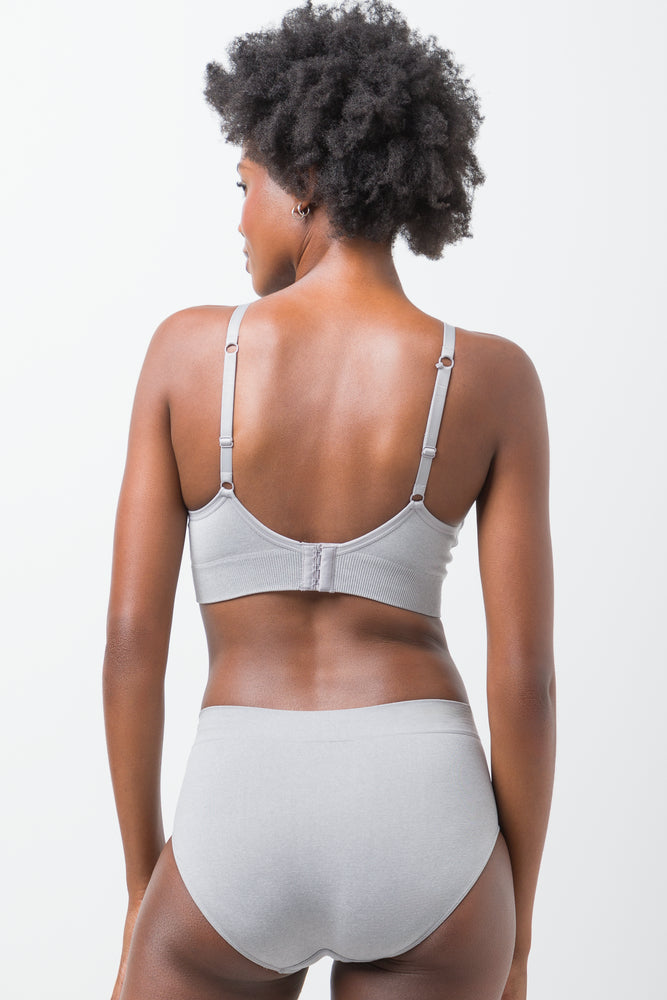 3 Pack Seam-Free Briefs Black, Grey And White (2)