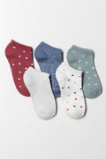 5 Pack Low Cut Socks Multi