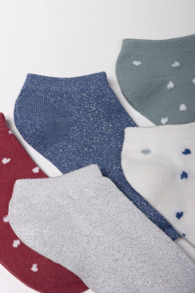 5 Pack Low Cut Socks Multi (1)